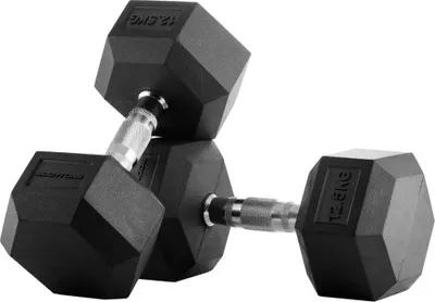 Zdjęcie produktu dla Hantle sześciokątne Bodytone 12,5 kg srebrne 12,5 kg srebrne 12,5 kg