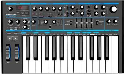 Produktbild von Novation Bass Station II, USB, 457,2 mm, 273 mm, 76,2 mm, Windows 7 Enterprise, Windows 7 Enterprise x64, Windows 7 Home Basic, Windows 7 Home Basic x64,..., Mac OS X 10.7 Lion, Mac OS X 10.8 Mountain Lion, Mac OS X 10.9 Mavericks