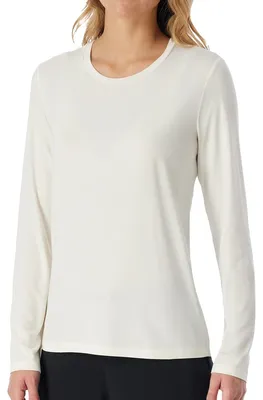 Produktbild von Schiesser Mix & Relax Schlafanzug Oberteil Elastisches Material für Komfort, Weiche Single-Jersey-Qualität, Vielseitig kombinierbar offwhite 46
