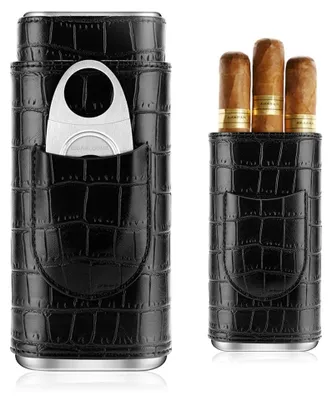 Imagen del producto de Estuche para cigarros con cortacigarros, ideal para viajes