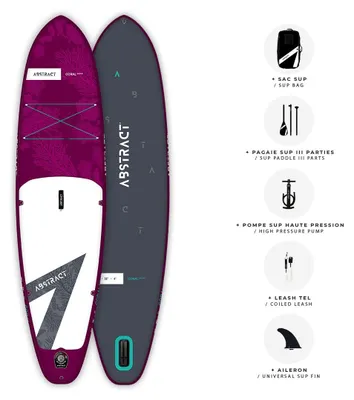 Produktbild von Abstract Coral Saphir 10'6 – Aufblasbares SUP-Board (bis 135 kg)