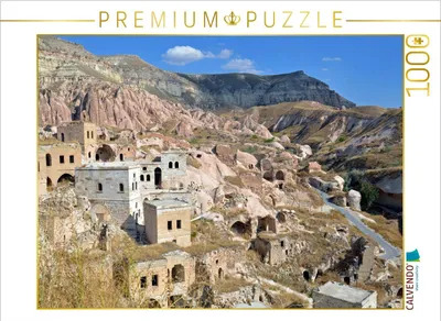 Produktbild von CALVENDO Puzzle Blick über das malerische Dorf Cavusin in Kappadokien | 1000 Teile Lege-Größe 64x48cm Foto-Puzzle für glückliche Stunden