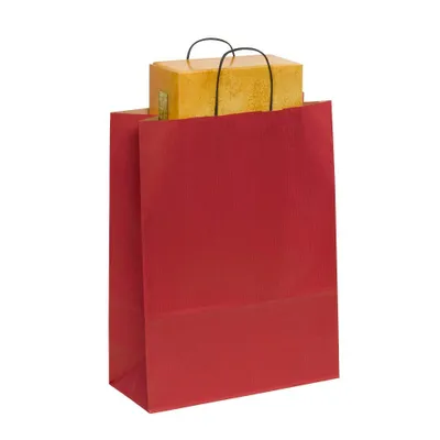 Produktbild von VP Papier-Tragetaschen Toptwist rot 32,0 x 42,0 cm, 50 St.