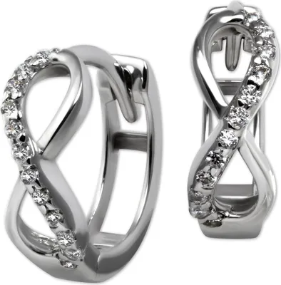 Produktbild von GoldDream Damen Ohrringe Creolen 333 Weißgold - 8 Karat D2GDO5131J