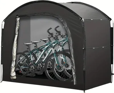Immagine prodotto di Tenda per biciclette - Rimessa per 4 biciclette - Tessuto Oxford 210D impermeabile - Conservazione all'aperto - Giardino e campeggio - 220 x 150 x 185 cm