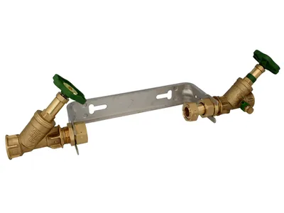 Produktbild von JS Einbaugarnitur 1 1/2 Zoll für Hauswasserzähler mit Baulänge 300 mm - starre Ausführung - verzinkt