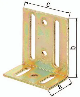 Obrázek produktu pro Gustav Alberts Nastavovací konzola 35x75x65mm ocelová surově pozinkovaná žlutá - 332754