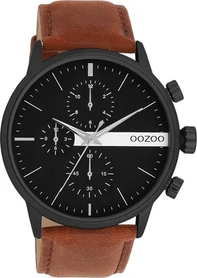 Produktbild von Oozoo Herren Lederarmband Uhr Timepieces braun Analog Quarzuhr UOC11223