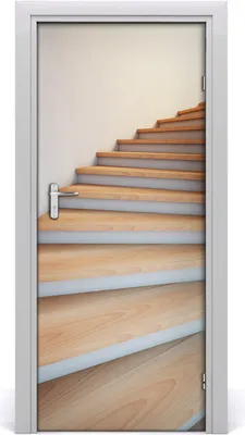 Produktbild von Tulup Türaufkleber 85x205 cm Dekorative Aufkleber Selbstklebend Wasserdichte Tapete Abnehmbar Schlafzimmer Wohnzimmer Wohnkultur - Treppe Straße Klebe