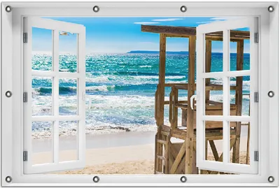 Produktbild von Wallario Outdoor-Poster für Garten oder Balkon 80 x 120 cm: Badestrand - Mallorca Spanien