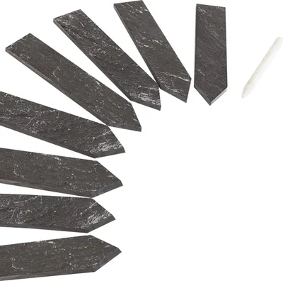 Produktbild von Windhager Pflanzenschilder Stecketiketten Schiefer + Kreide 12 cm - 8 Stück