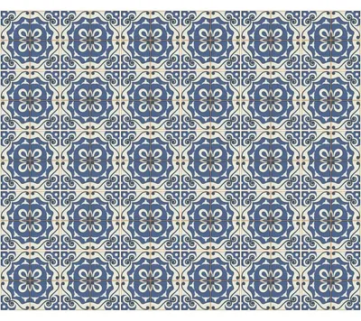 Zdjęcie produktu dla Samoprzylepne naklejki na płytki do kuchni i łazienki – 30 naklejek IMELDA Azulejos – 30 naklejek o wymiarach 20 x 20 cm