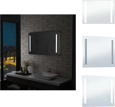 Obrázok produktu pre vidaXL Kúpeľňové nástenné zrkadlo s LED diódami 100x60 cm - Zrkadlo