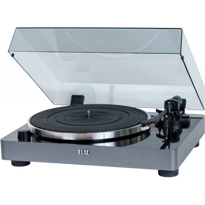 Produktbild von Elac Miracord 50, Audio-Plattenspieler mit Riemenantrieb, Manuell, Schwarz, Aluminium, Gerader Tonarm, 420 mm