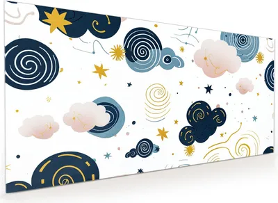 Produktbild von Küchenrückwand Spritzschutz Glas mit Motiv Wirbelwolken Design 40 x 40 cm