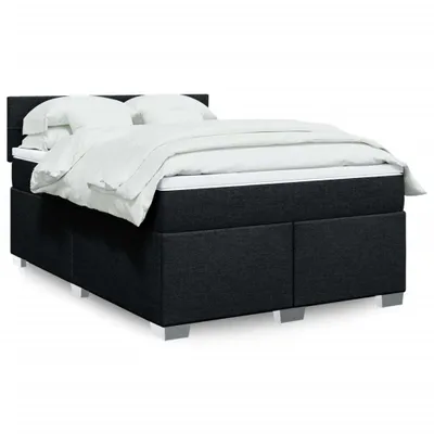 Produktbild von Maison Exclusive - Boxspringbett mit Matratze Schwarz 140x200 cm Stoff