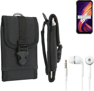 Produktbild von K-S-Trade Holster Schutz Hülle kompatibel mit Ulefone Armor 11 5G Gürteltasche Handy Hülle Tasche outdoor Seitentasche schwarz 1x + Kopfhörer