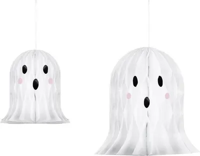 Zdjęcie produktu dla Magiczne Dekoracje, Duszki Papierowe Białe – Stwórz Niezapomnianą Atmosferę na Halloween