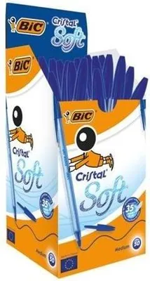 Zdjęcie produktu dla Bic crystal biros soft b50 bcl blue eu box - 50 szt.