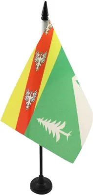 Obrázok produktu pre Vlajka Vogéz pre kancelárie – dekorácia s čiernym podstavcom – 14 x 21 cm – vlajka regiónu Vogézy