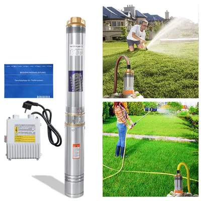 Immagine prodotto di Pompa per pozzi profondi Jopassy 4" Pompa per pozzi Pompa sommersa Pompa per acqua Pompa da giardino Acciaio inossidabile 20 metri 750 W 4000 L/h