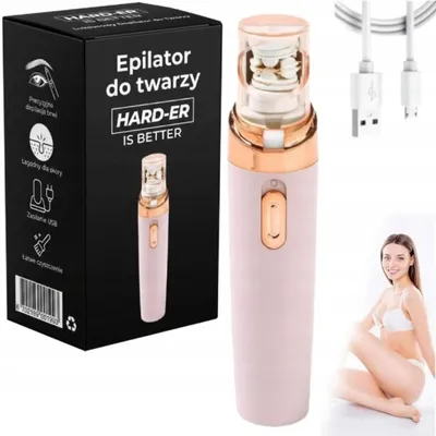 Produktbild von Gesichtsepilierer rosa, schnelle und präzise Haarentfernung, USB aufladbar, für Augenbrauen, Oberlippe und empfindliche Zonen