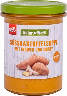 Produktbild von Naturwerk Süßkartoffel-Suppe mit Ingwer und Curry 380ml