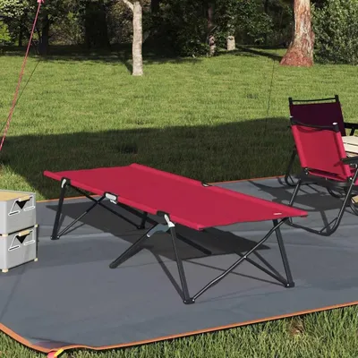 Produktbild von Faltbares Campingbett, 206 x 76 x 74 cm, rot