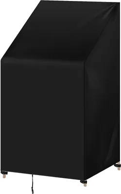 Produktbild von WOLTU Abdeckung für Gartenmöbel, aus 420D Oxford Gewebe, Wasserdicht Abdeckplane UV-Beständig, Schutzhülle Plane für Möbelsets, Schwarz 65x65x120/80 cm