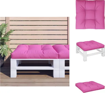 Produktbild von vidaXL Palettenkissen Rosa 80x80x12 cm Stoff -  Sitzpolster