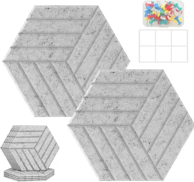 Zdjęcie produktu dla Filcowa tablica ogłoszeń 30 x 26 cm, samoprzylepna, szaroseledynowa, 12 sztuk, do dekoracji ściennej