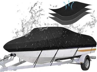 Imagen del producto de Cubierta impermeable, fabricada en poliéster de 420D, 16FT-18FT, para embarcaciones de tipo V