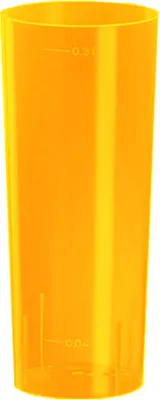 Produktbild von 500 Longdrinkglas 0,3 l Gelb Polystyrol - Einweg 300 ml