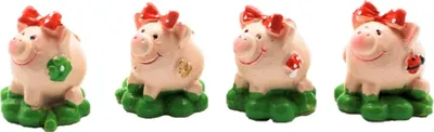 Produktbild von 24 Glücksschweine Figuren Glücksbringer Schweinchen
