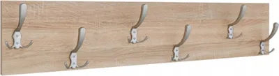 Obrázok produktu pre Vešiak Loft 100 cm Sonoma Oak 6 úchytov Satin Modern na oblečenie
