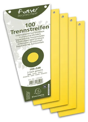 Obrázok produktu pre EXACOMPTA 13525E 100 Trennstreifen trapezförmig Karto gelb