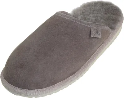 Produktbild von Extra dicke Lammfell Pantoffeln für Herren Flache Form