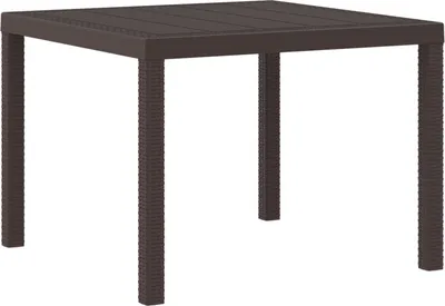 Produktbild von Möbel Gartentisch Braun 100x100x73 cm Poly Rattan - Gartentische 871681