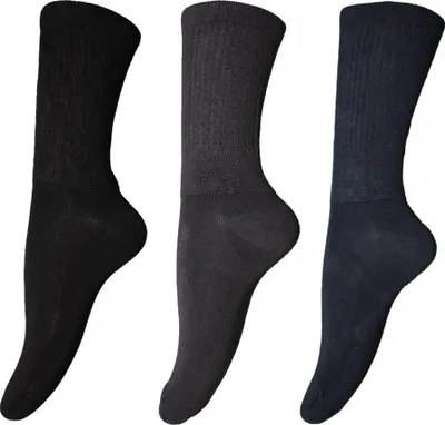 Produktbild von Unbranded - Socken für Herren (3er-Pack) 681 (45,5 EU - 49,5 EU) (Schwarz/Marineblau/Grau)