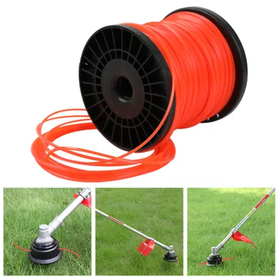 Produktbild von Trimmerfaden Ersatzfaden für Rasentrimmer Nylonfaden Durchmesser 2,4 mm x 100 Meter orange,Quadrat