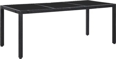 Obrázek produktu pro vidaXL 9dílný zahradní jídelní set Poly ratan Black