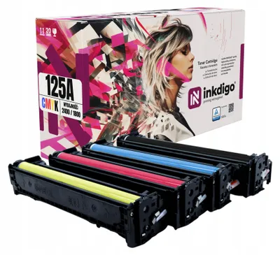Produktbild von Inkdigo Tonerset CB540A für HP Color LaserJet CM1312CB MFP, CM1312CI MFP, CM1312EB MFP, CM1312EI MFP – CMYK,