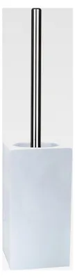 Produktbild von WC Bürste Toilettenbürste Quadro Steingut 11,5 x 45 cm - Weiß