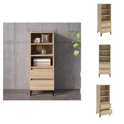 Image de vidaXL Buffet haut Chêne Sonoma 40x36x110 cm Matériau dérivé du bois - Buffets