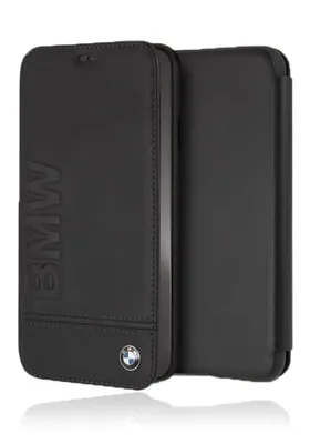 Produktbild von BMW Book Case Logo Imprint Black, Signature Collection für iPhone XS Max, BMFLBKI65LLSB, Blister