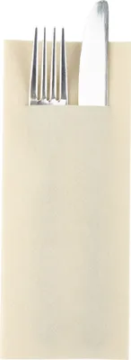 Produktbild von Sovie HORECA Besteckserviette "Pub" in Creme aus Linclass® Airlaid 40 x 33 cm, 1/8 Falz, 75 Stück
