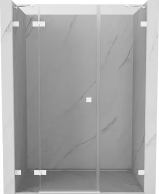 Obrázok produktu pre Mexen Lunar otočné sprchové dvere ľavé 155 cm, transparentné, biele - 834S-155-050-20-00-L