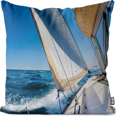 Produktbild von VOID Segelboot Segeln Kissenbezug Kissenhülle Sofakissen Kissen Deko Outdoor-Kissen Dekokissen