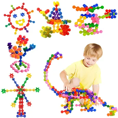 Image de Solidchoice - Ensemble de 100 blocs de construction créatifs pour enfants