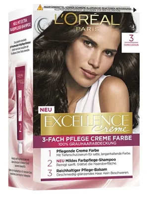Obrázok produktu pre Loreal, Excellence Creme, Farba do włosów 3, 1 sztuka (PRODUKT Z NIEMIEC)